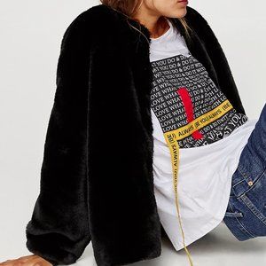 Zara Women Textured Jacket with Bejewelled Collar